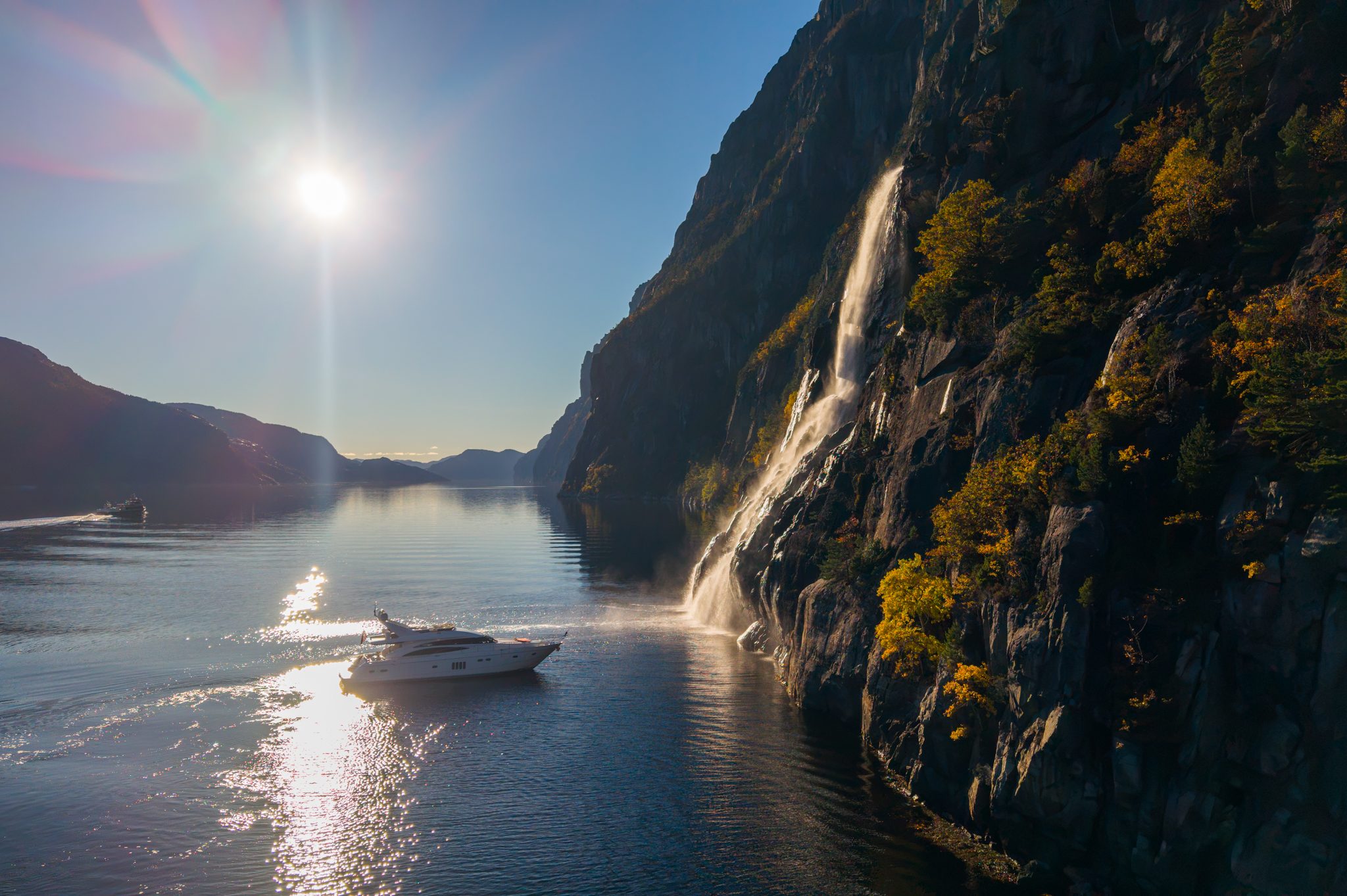 Evening sun over the Lysefjord