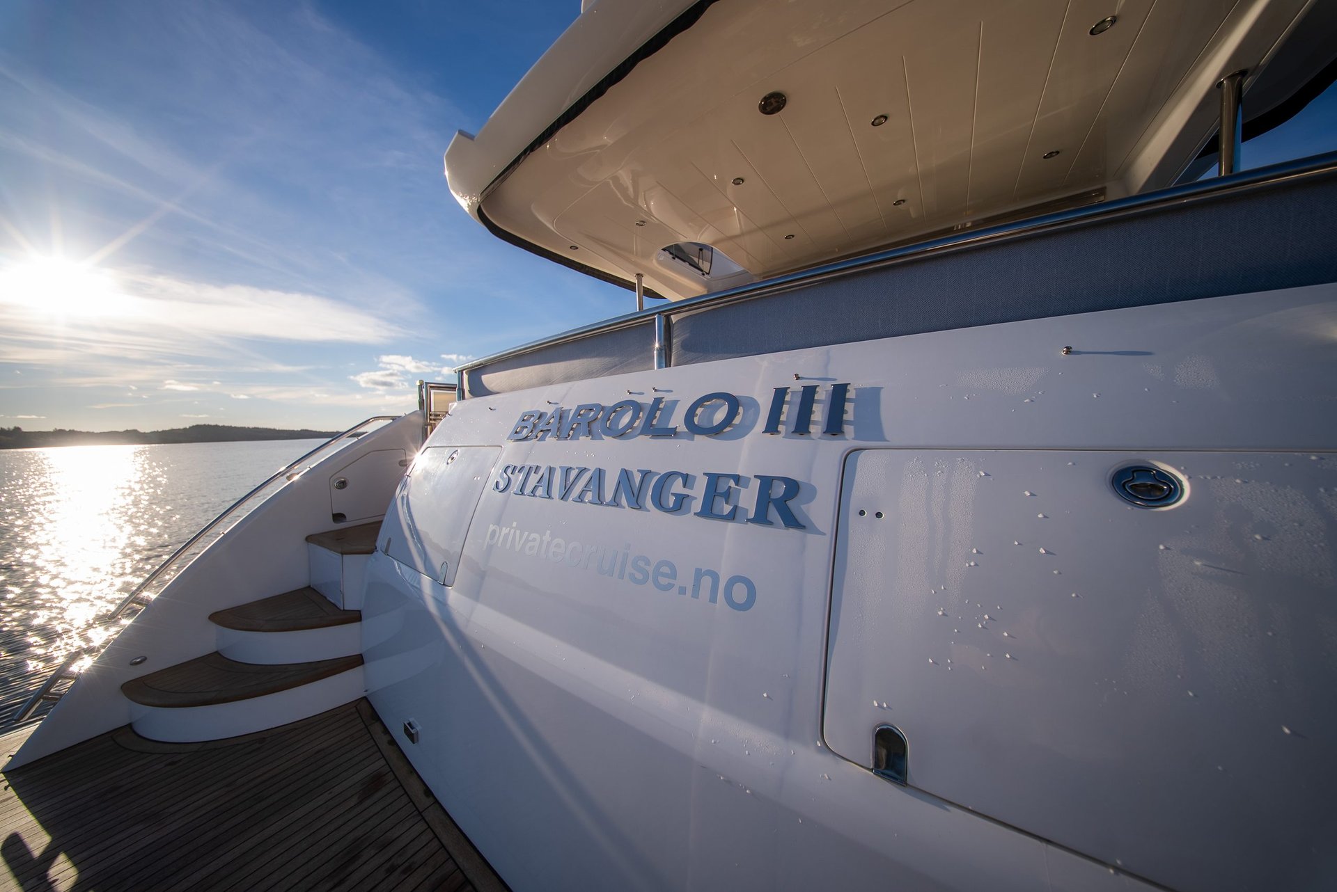 The stern of Barolo III, registered in Stavanger