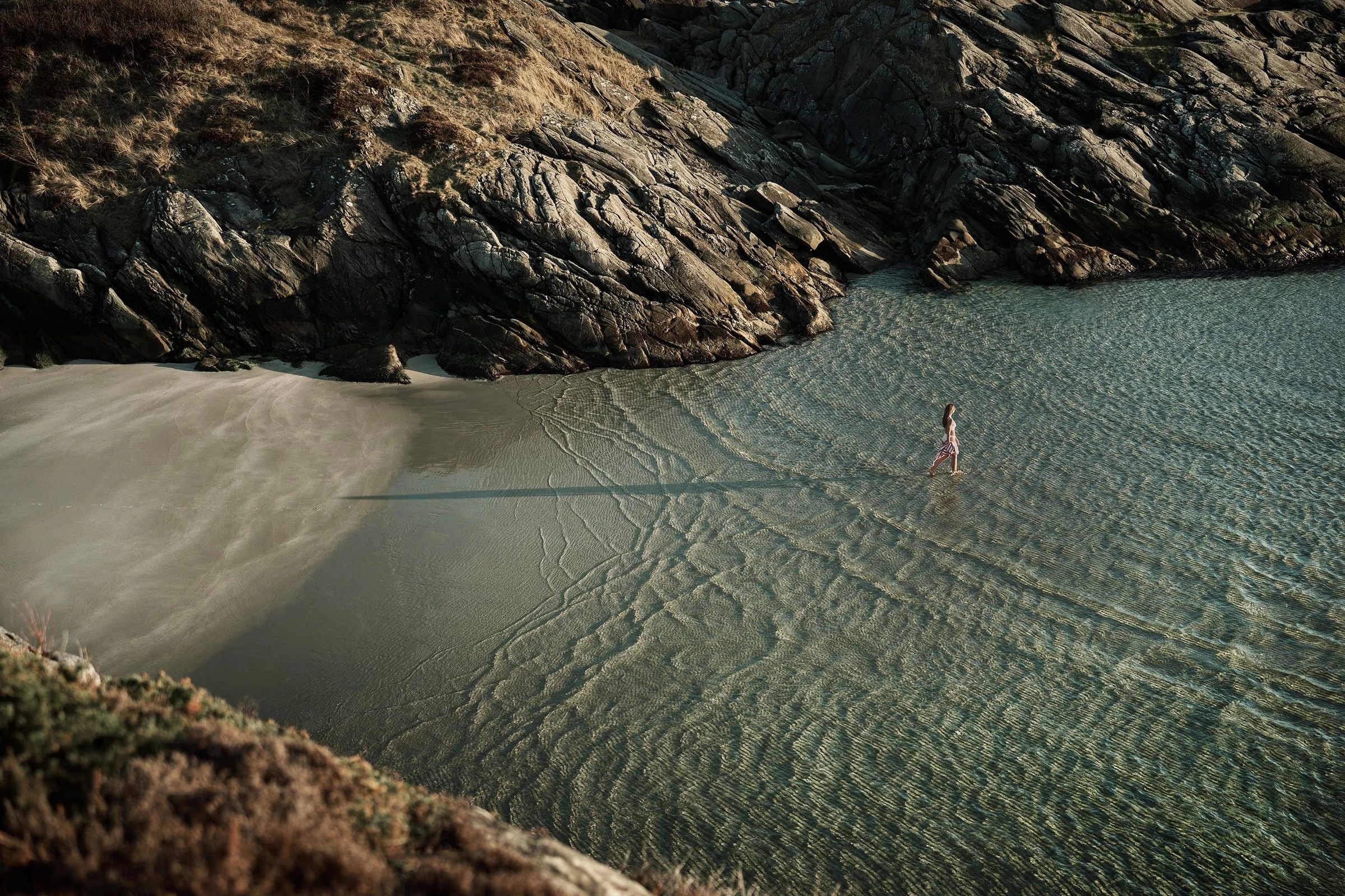 Rocky cove below The Bolder Wave